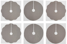 Ticking Stripe Christmas Tree Skirt (3 Colors Available) (3 Shapes Available)