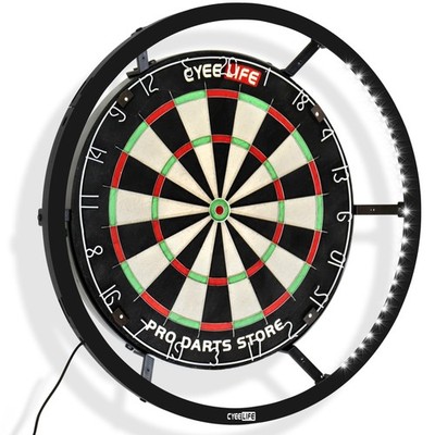 CyeeLife 360° kombinierbare Dartscheibenbeleuchtung, 6-Panel LED Shadowless M, schwarz 