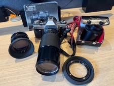 Canon AE-1  35mm SLR Film Camera with FD 50mm f1.4 & FD 70-210mm f4 Lenses