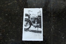 Vintage Black & White Photo Honda 450 Motorcycle