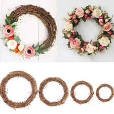 wedding Hanging Wreath Artificial Vine Ring Rattan Wicker Autumn Xmas Garland
