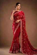 PAKISTANI PARTY BRIDAL NEW SAREE BLOUSE INDIAN WEDDING DESIGNER BOLLYWOOD SARI