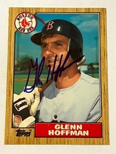 1987 Topps Tiffany Glenn Hoffman Autographed Signed Baseball Card Red Sox #374