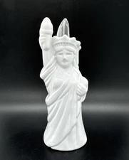 Vintage Statue of Liberty Oil or Vinegar Cruet White Ceramic Patriotic