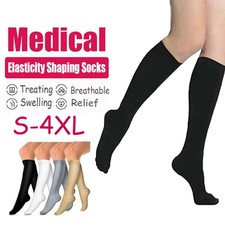 3x Wide Calf Stockings Plus Size Compression Socks 20-30 mmHg Women Men S/M L/XL