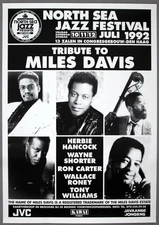 TRIBUTE TO MILES DAVIS – rare original Hague 1992 jazz concert poster **HUGE**