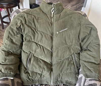 Ecko Function Reversible Olive White Puffer Jacket Full Zip Men's Size L