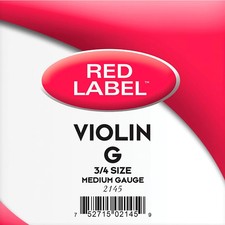 Super Sensitive Red Label Series Violin G String 3/4 Size, Medium