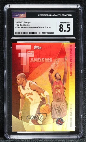 2002-03 Topps Top Tandems Vince Carter Morris Peterson #TT8 CGC 8.5 HOF