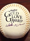 Willie McGee Signed Autographed Rawlings Gold Glove Baseball St. Louis Cardinals