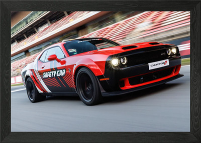 Dodge Challenger Safety Ca gerahmtes Wandbild Poster Leinwanddruck Bild