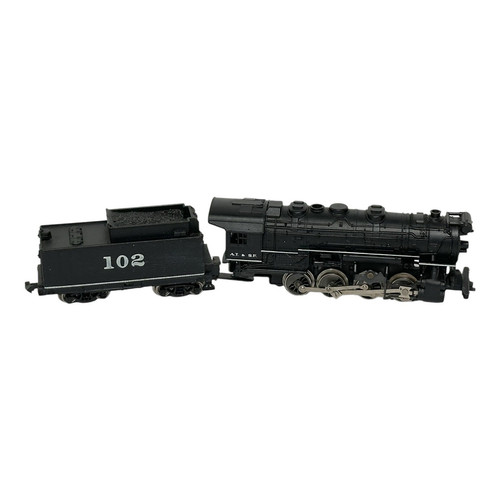 LOCOMOTORA DE VAPOR ATLAS ESCALA N 102 AT&SF 0-8-0 Y TENDER 2111 | Condition: Used