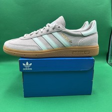 adidas Handball Spezial J Unisex Kids Sneakers Gray Light Blue Gum Suede US 7