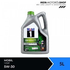 Mobil 1 ESP 5W-30 VW 507 504 Mercedes Opel BMW LL-4 ACEA C3 5 Liter Mobil 1 ESP 5W-30 VW 507 504 Mercedes Opel BMW LL-4 ACEA C3 5 Liter
