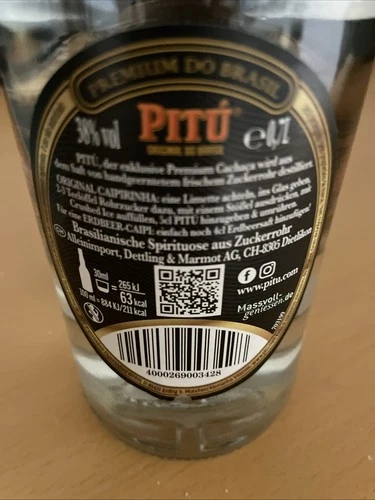 Pitu Cachaça Original do Brasil / 38 % Vol. / 0,7 Liter-Flasche - Bild 3 von 3