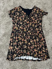 Loft Plus DISCONTINUED Women’s 22 Cocktail Dress Floral Navy Blue