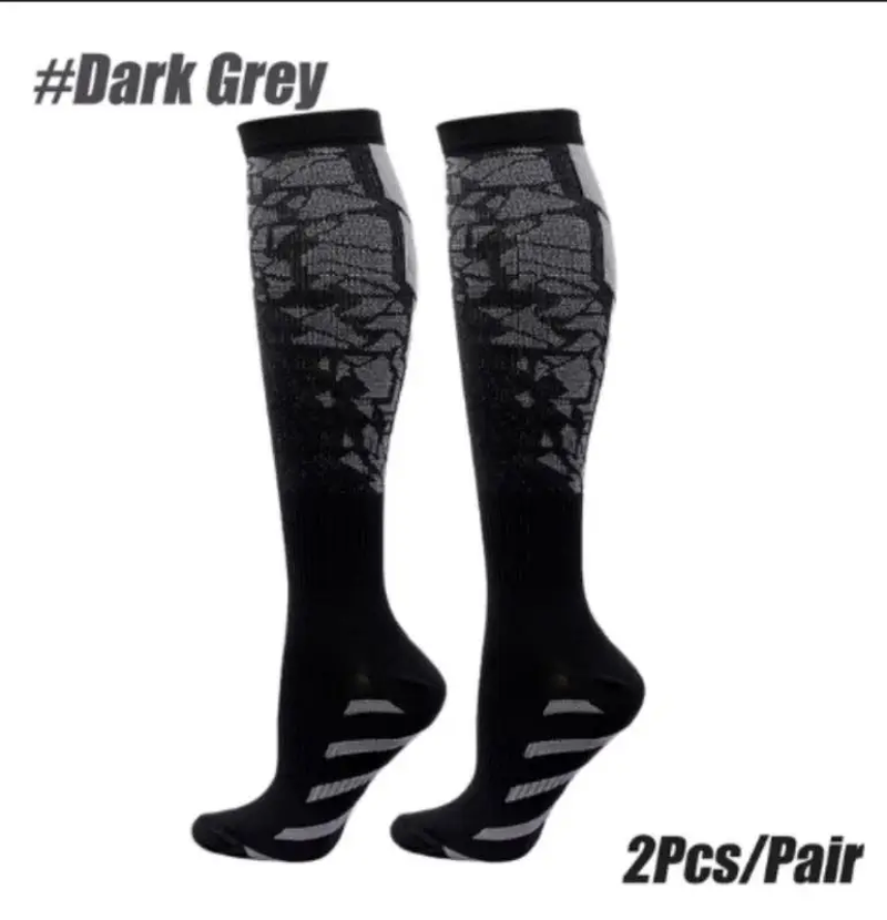 1 Pair Compression Sports Socks for Women and Men - Calf Support Socks for Runni