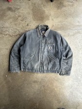 Vtg Carhartt J97 PTL Detroit Jacket XL Sandstone Blanket Lined USA Union