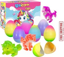 6 Pack Unicorn Hatching Surprise Eggs - Grows 600 - Easter Birthday Gifts for Ki