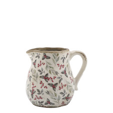 Chic Antique, Keramikkanne mit Blättern und Beeren Motiv, Shabby Chic