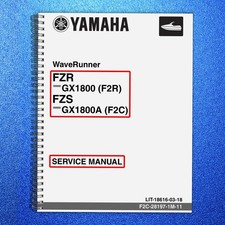 YAMAHA FZR GX1800 FZS GX1800A Service Manual - SPIRAL BOUND - TOUGH COVERING