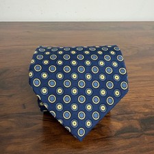 LAUREN RALPH LAUREN 100 SILK MADE IN USA CLASSIC TIE 56" NAVY HAND FINISHED