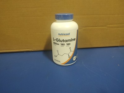 Nutricost L-Glutamine 800mg, 180 Capsules - Gluten Free, Non-GMO, 04/2027