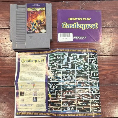 Castlequest NES w/ Cartridge, Manual, and Map Tested and Working