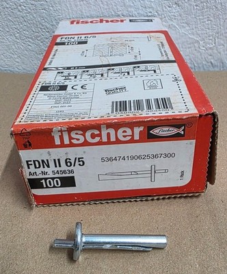 100x FISCHER Deckennagel 6 x 40 mm Deckendübel Deckenanker Metallschlagdübel