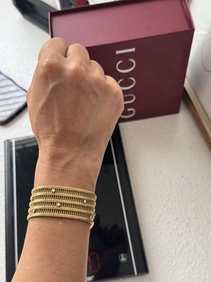 Gold 18K 750 Rene Kern MidCentury 1970 intricate  Womens Bracelet Jewelry German