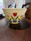 VINTAGE FIRE KING OVENWARE TULIPS MIXING BOWL 6" X 9.5"