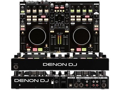 Denon DJ MC3000 2-Deck DJ-Controller, USB, XLR, 8 Pads, tragbar, schwarz
