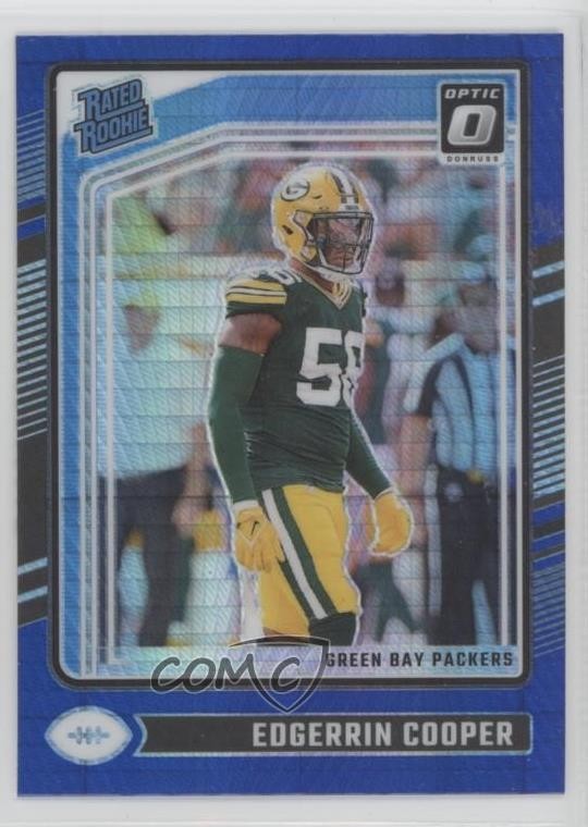 2024 Panini Donruss Optic Blue Hyper Prizm Edgerrin Cooper #231 Rookie RC