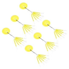450Pcs 1.5mm Fishing Rubber Bobber Beads Stoppers Stops 30 in 1 Yellow