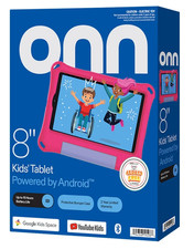 New onn 8" Kids Tablet 32GB 2024 Model Pink Bumper Sleeve and Stand Included