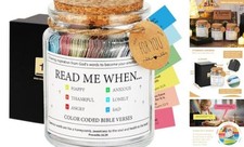 Bible Verse Jar,Scripture Prayer Cards Holy Read Me NIV Bible Jar of Emotions