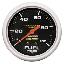 Auto Meter 5412 Gauge Fuel Pressure 2 5/8" 100Psi Liquid Filled Mech Pro-Comp