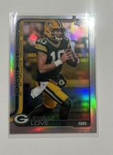 2025 Topps Chrome Football Refractor Jordan Love #109 Green Bay Packers
