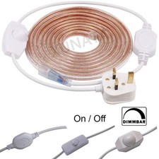 LED Strip Lights 220V 3014 Dimmable UK Plug In Waterproof Commercial Xmas Light