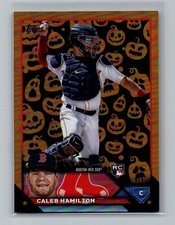 2023 Topps Update Caleb Hamilton Pumpkin Foil Rookie RC Baseball Card. rookie card picture