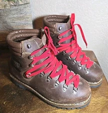 Vtg Hanwag All-Leather Storm Welted Mountain Alpine Hiking Boots Men's US 7 |W 9