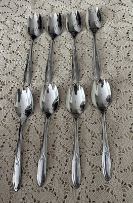 Superior Stainless USA Sporks Set Of 8 Vibrant Pattern Vintage Flatware 5.75 in