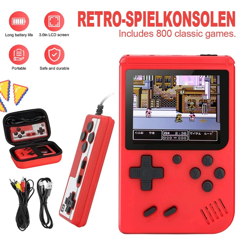 Handheld Retro Video Game Console Gameboy Built-in 800 Classic Games Gift UK New