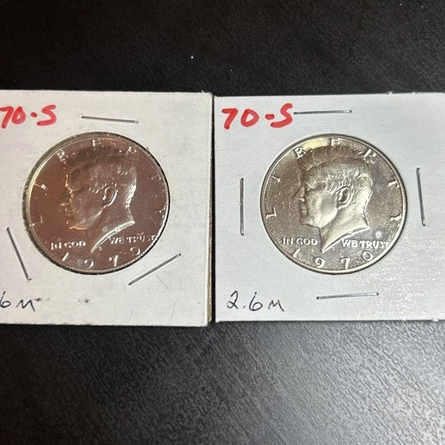 (2) 1970-S Kennedy (40% Silver) Half Dollar Proof