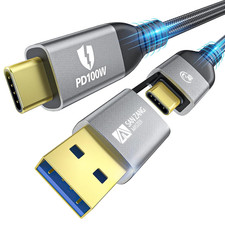 For Thunderbolt 4 Cable 40Gbps 2 in 1 USB C Cable 100W E-Marker 8K/5K Single and