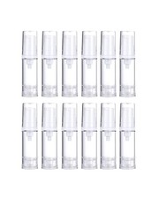 12 Pcs Clear 5ML Vacuum Lotion Bottles Plastic Airless Pump Bottles