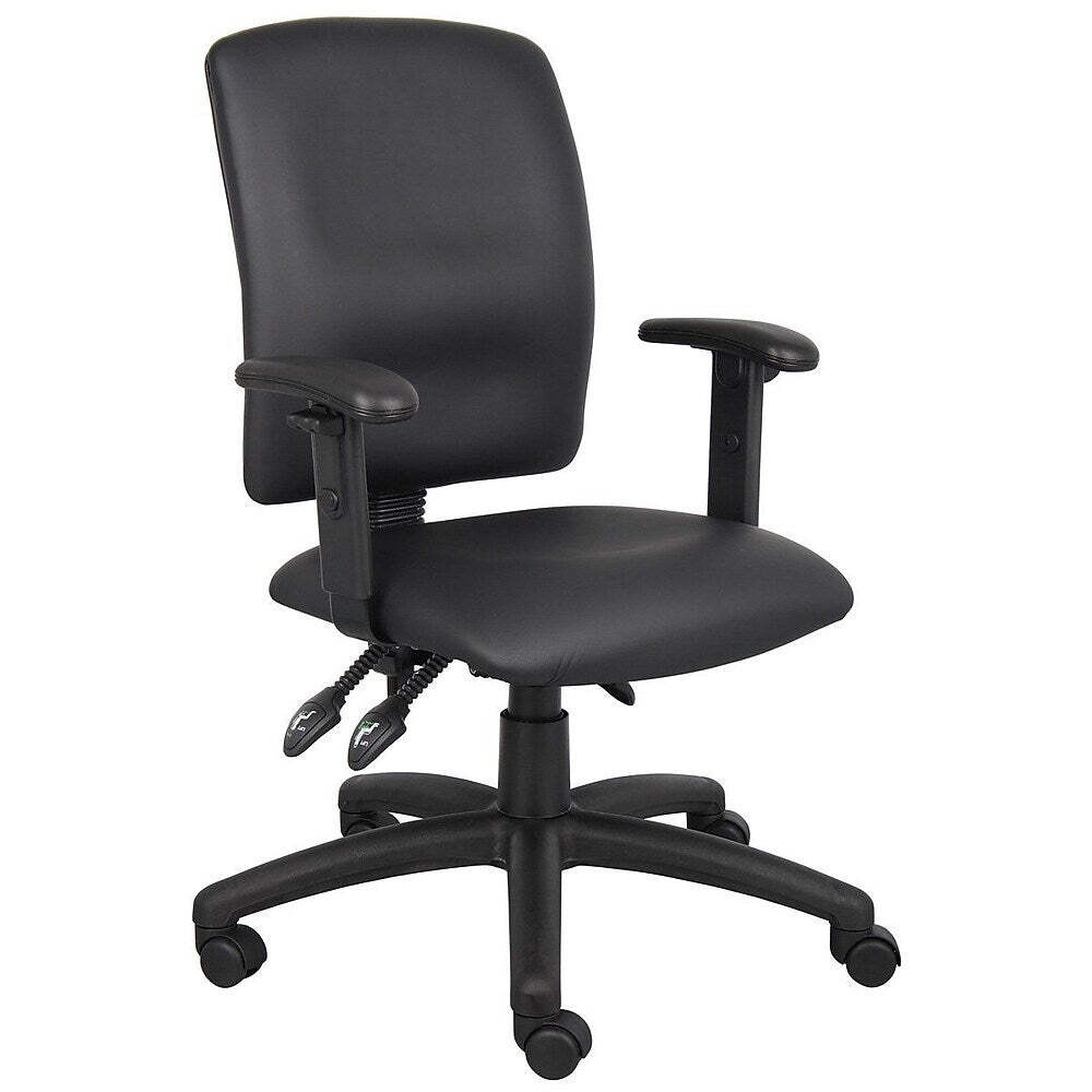 Nicer Furniture Pu Leather Ergonomic Task Chair With Adjustable Arms