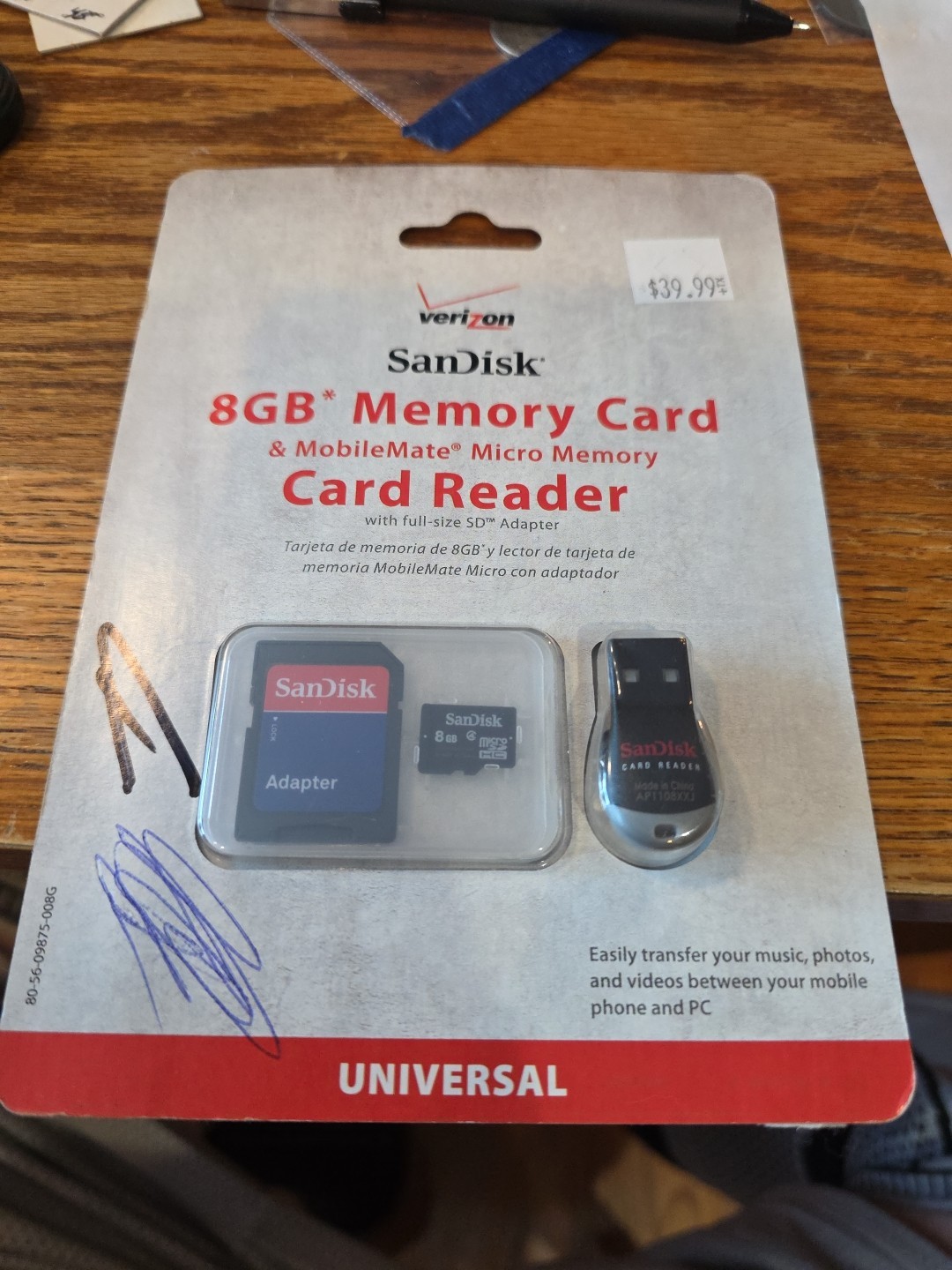 Verizon SanDisk 8GB Memory Card MobileMate Micro