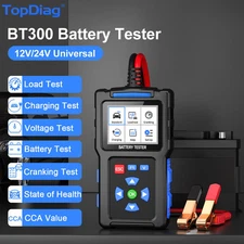 12V 24V Car Motorcycle Battery Tester 20-2000CCA Load Cranking Analyzer Tool US