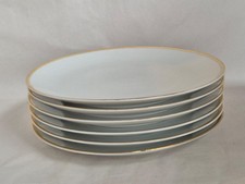 6  Thomas Porcelain Germany  Classic white  Gold Band  SALAD  plates  21cm